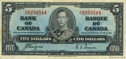 5 Dollars CANADA  1937 P.060c VF