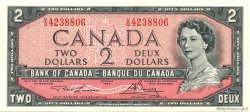 2 Dollars KANADA  1954 P.076d