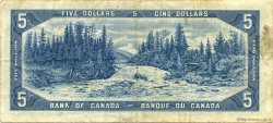5 Dollars CANADA  1954 P.077b VF