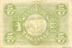 5 Kroner GROENLAND  1945 P.15b TB