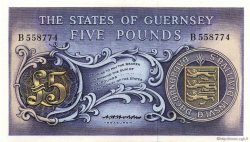 5 Pounds GUERNSEY  1969 P.46b fST