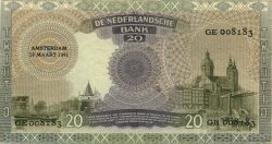 20 Gulden NIEDERLANDE  1941 P.054 VZ+