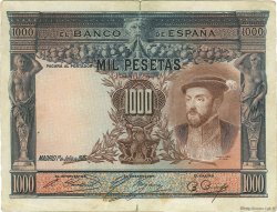 1000 Pesetas SPAIN  1925 P.070b F+