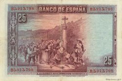 25 Pesetas SPANIEN  1928 P.074b SS