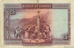 25 Pesetas SPAIN  1928 P.074b F
