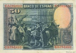 50 Pesetas SPAIN  1928 P.075b VF+