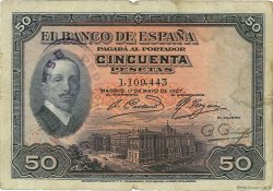 50 Pesetas SPANIEN  1931 P.080 fSS
