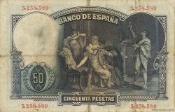 50 Pesetas ESPAÑA  1931 P.082 BC