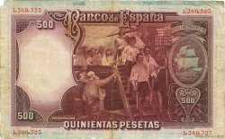 500 Pesetas ESPAÑA  1931 P.084 BC