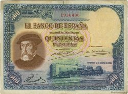 500 Pesetas SPANIEN  1935 P.089 S to SS