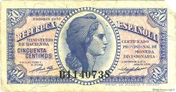 50 Centimos SPANIEN  1937 P.093 SS