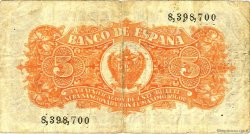 5 Pesetas ESPAÑA  1937 P.106a BC