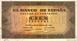 100 Pesetas SPANIEN  1938 P.113 fST