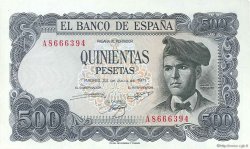 500 Pesetas SPANIEN  1971 P.153a fST