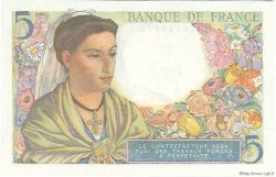 5 Francs BERGER FRANCE  1943 F.05.03 AU+