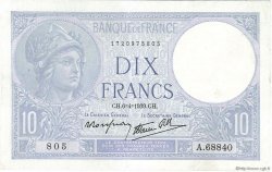 10 Francs MINERVE modifié FRANCIA  1939 F.07.02 MBC