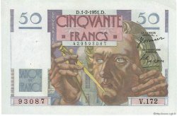 50 Francs LE VERRIER FRANCE  1951 F.20.17 XF+