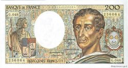 200 Francs MONTESQUIEU FRANCE  1987 F.70.07 AU