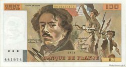 100 Francs DELACROIX FRANCE  1978 F.68.01 AU+