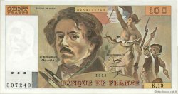 100 Francs DELACROIX modifié FRANKREICH  1979 F.69.03 fST+