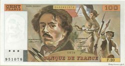 100 Francs DELACROIX modifié FRANKREICH  1979 F.69.03 VZ