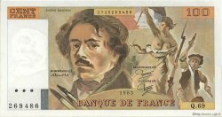 100 Francs DELACROIX modifié FRANKREICH  1983 F.69.07 fVZ