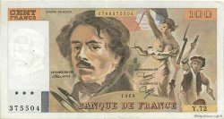 100 Francs DELACROIX modifié FRANCE  1984 F.69.08a VF