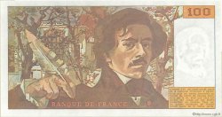 100 Francs DELACROIX imprimé en continu FRANCIA  1990 F.69bis.01a FDC