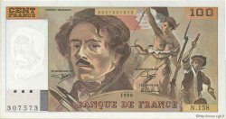 100 Francs DELACROIX imprimé en continu FRANCE  1990 F.69bis.02b SUP à SPL