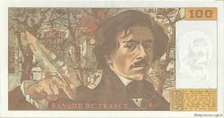 100 Francs DELACROIX imprimé en continu FRANCE  1993 F.69bis.08 SUP