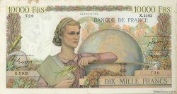 10000 Francs GÉNIE FRANÇAIS FRANKREICH  1951 F.50.55 fVZ