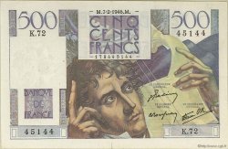 500 Francs CHATEAUBRIAND FRANCIA  1946 F.34.04 BC+