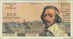 10 Nouveaux Francs RICHELIEU FRANCE  1959 F.57.01 TB à TTB
