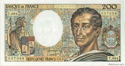 200 Francs MONTESQUIEU FRANCE  1989 F.70.09 AU+