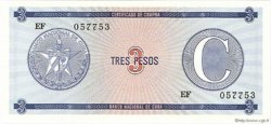 3 Pesos CUBA  1990 P.FX20 FDC