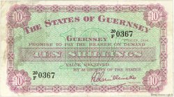 10 Shillings GUERNSEY  1966 P.42c VF
