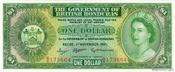 1 Dollar BRITISH HONDURAS  1961 P.28b ST