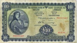 10 Pounds IRELAND REPUBLIC  1975 P.066c VG