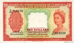 10 Dollars MALAYA e BRITISH BORNEO  1953 P.03a SPL