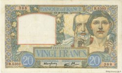 20 Francs TRAVAIL ET SCIENCE FRANCE  1941 F.12.17 VF