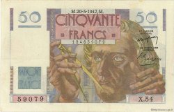 50 Francs LE VERRIER FRANCIA  1947 F.20.07 MBC
