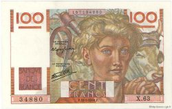100 Francs JEUNE PAYSAN FRANKREICH  1946 F.28.05 VZ+