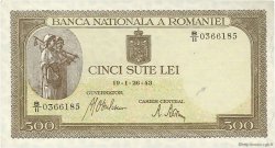 500 Lei ROMANIA  1943 P.051a XF