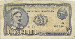 5 Lei ROMANIA  1952 P.083b F