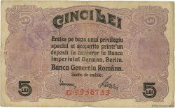 5 Lei ROMANIA  1917 P.M05 F