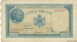 5000 Lei ROMANIA  1944 P.056a VF