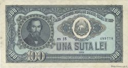 100 Lei ROMANIA  1952 P.090b VF+