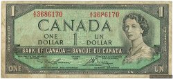 1 Dollar CANADA  1954 P.075d VG