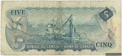 5 Dollars CANADA  1972 P.087a MB