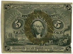 5 Cents VEREINIGTE STAATEN VON AMERIKA  1863 P.101 fVZ